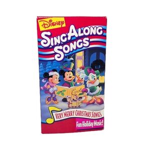 Disney's Sing Along Songs Very Merry Christmas Songs VHS 1997 Fun Holiday Music